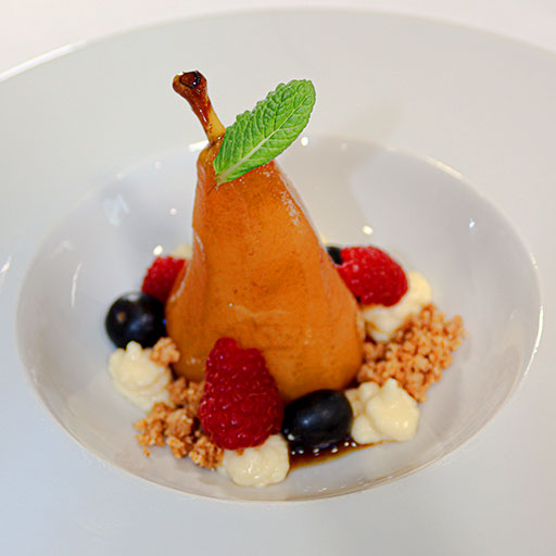 Red Wine Poached Pear
