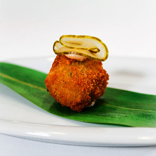Crispy Arancini with Curry and Shiitake