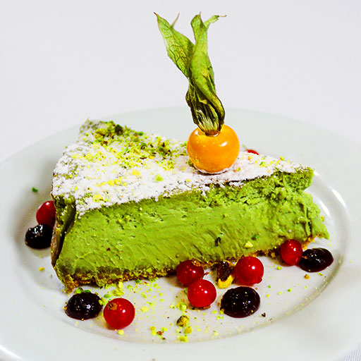 Tarta de queso macha