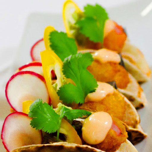 Taco de Gamba Crujiente