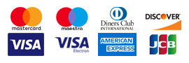 Mastercard, Visa, Maestro, Visa Electron, Amex, JCB, Diners Club, Discover
